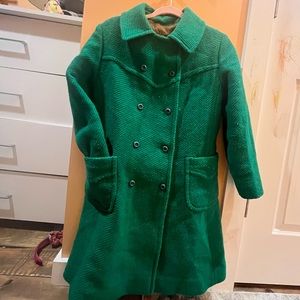 1960s Vintage Green Peacoat